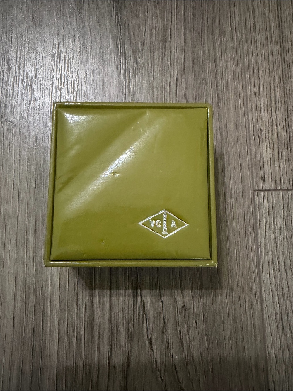 Van Cleef & Arpels Olive Green Cuff Link Case